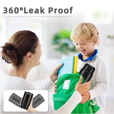 Bolu Fly 18oz Insulated Food Container with Spoon & Insulated Bag, Soup Thermo for hot Food- 10-Hour Heat Retention, Leak-Proof Stainless Steel Lunch Thermo for Adults, Office, Travel(Black) - Image 2