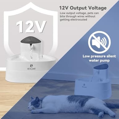YunoEntona 105oz/3l Cat Water Fountain, Water Fountains for Cats Indoor, Dog and Cat Fountains for Drinking, Dog Fountain Water Bowl for All Small, Medium, Large Dogs, Cats, Multiple Pets. - Image 5