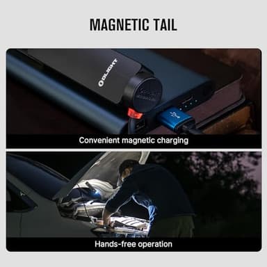 OLIGHT Arkfeld Pro Rechargeable EDC Flat Flashlight with Green Beam, UV and White LED Combo, 1300 Lumens Portable Pocket Lights, Triple Sources for Outdoors Emergency Working (Black CW) - Image 3