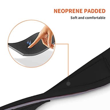 Arojore Reflective AirTag Dog Collar, Heavy Duty Padded Puppy Collar with AirTag Holder, Adjustable Air Tag Pet Collar for Small Medium Large Dogs, Black, L - Image 2