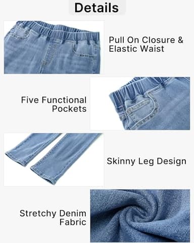 GRAPENT Women's Stretchy Business Casual Pants - High Waisted Jeans in Cobalt Blue, Size 16/18 - Image 5