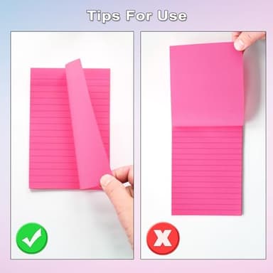 9 Pack Lined Sticky Notes 4X6 in Post Sticky Notes with Lines, Large Ruled Post Sticky Colorful Super Sticking Power Memo Pads Strong Adhesive (Pink Themed) - Image 6