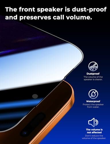 MAGIC JOHN 2 Pack for iPhone 17 Pro Max 6.9 inch Privacy Glass Screen Protector-[Anti-Spy] Auto Dust-Elimination, Bubble Free, Easy Installation - Image 6