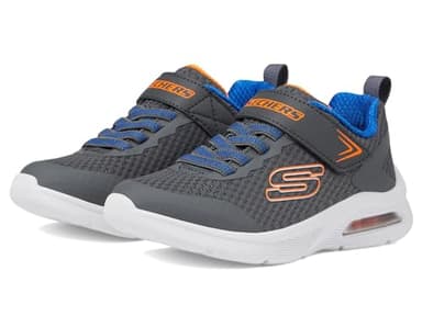 Skechers Boy's Microspec Max-Vaptix Sneaker, Charcoal/Blue, 11.5 Little Kid - Image 2