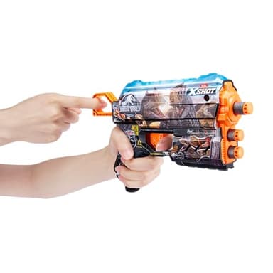 XSHOT Skins Flux Blaster - Jurassic World Skins (2PK) by ZURU Jurrasic World Skin Design with 16 Darts, Easy Reload, Air Pocket Dart Technology, Toy Foam Blaster for Kids, Teens and Adults - Image 6