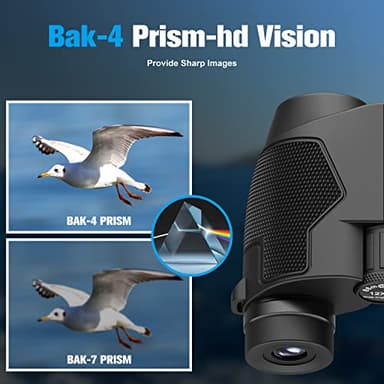 Binoculars 12x25 for Adults and Kids Night Vision Binoculars Compact Binocular Large Eyepiece Waterproof Binocular Wide Field of View for Bird Watching,Hiking,Hunting,Concert with Carrying Bag - Image 3