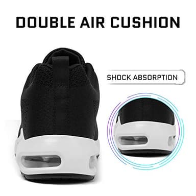 Mishansha Women's Sneakers Air Cushion Ultra Light Super Comfy Athletic Walking Shoes Gym Tennis Trail Running Shoes Black 7 - Image 5