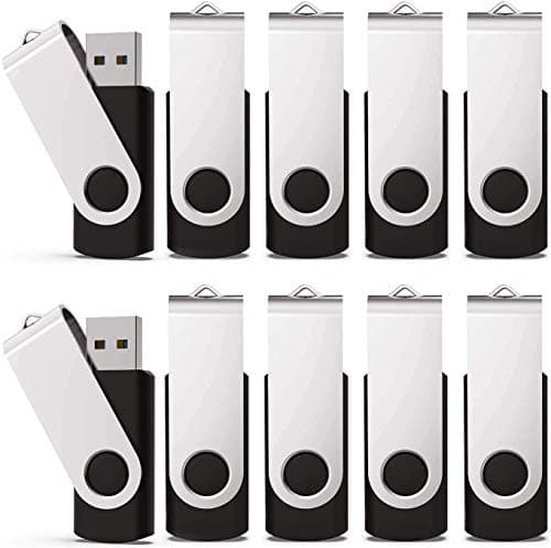 KEXIN 20 Pack 32 GB Flash Drive 3.0 Thumb Drive 32G Transfer Speed Up to 80MB/s Swivel USB 3.0 Flash Drive 20 Pack 3.0 Jump Drive Black - Image 1