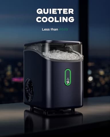 Silonn Nugget Ice Maker Countertop, Pebble Ice Maker with Crushed Ice, One-Click Operation Ice Machine with Self-Cleaning, 33lbs/24H for Home, Kitchen, Office, Blue - Image 6