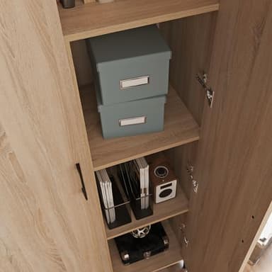Sauder North Avenue 2-Door Storage Cabinet, Charter Oak Finish - Image 6