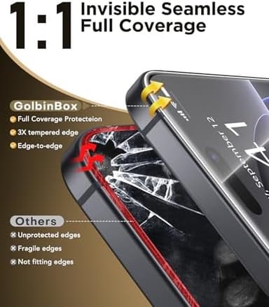 3 Pack Screen Protector for iPhone 16 Pro 6.3 Inch, Military-Grade Shatterproof HD Tempered Glass with Installation Tray, 9H Hardness, Anti-Scratch, Anti-Blue Light | Bubble-Free Application - Image 7