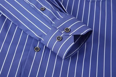 Alex Vando Mens Button Down Shirts Wrinkle Free 4-Way Stretch Print Business Casual Shirt,Blue Stripe,XL - Image 5