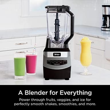 Ninja Blender, For-Smoothies, Salsa, Shakes, Slush, and-Frozen Drinks, Pitcher, and-Lid, for-Kitchen, Crushes Ice, Fruit, and-Veggies, 1000-Watt, Dishwasher Safe, Black, NJ601AMZ​ - Image 2