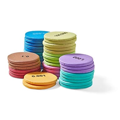hand2mind Soft Foam Place Value Disks 10 Values, Counting Chips for Kids, Math Counters Kindergarten, Math Teacher Supplies, Base 10 Math Manipulatives for Elementary School (Pack of 875) - Image 4