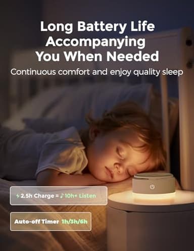 Momcozy Sound Machine for Baby-20 Soothing Sounds & Touch Warm Light Portable White Noise for Kids & Adults for Sleeping Timer and Memory | Ideal Travel Companion & Nursery Must-Have - Image 6