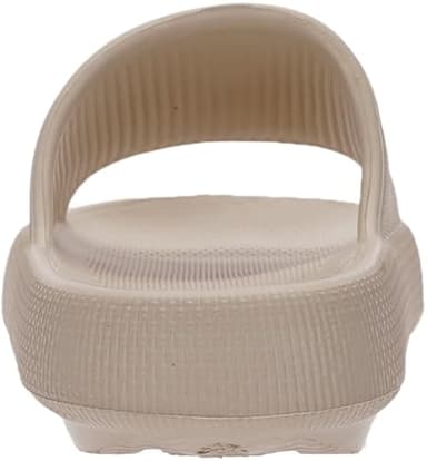 Joomra Womens Shower Pillow Slippers Thick Sole Platform Non Slip House Bathroom Slides Recovery Cushioned Size Soft Indoor Bath Female Sandals Khaki 35-36 - Image 4
