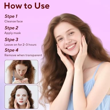 Nityrliv Bio-Collagen Real Deep Mask, 4 Pack Overnight Hydrating Face Mask for All Skin Types,Original Hydrating Collagen Face Mask - Image 6