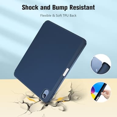 ProCase for iPad (A16) 11th Generation 11 Inch 2025/ iPad 10th Generation 10.9 Inch 2022 Case with Pencil Holder, Hybrid Cover with Soft TPU Back, Supports Touch ID, Auto Wake/Sleep -Darkblue - Image 5