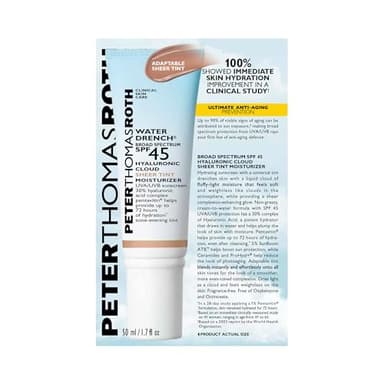 Peter Thomas Roth | Water Drench Hyaluronic Cloud Sheer Tint Moisturizer Broad Spectrum SPF 45, Hydrating Tinted SPF Moisturizer, Adaptable Sheer Tint, For All Skin Tones and Types - Image 2