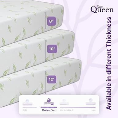 NapQueen Queen Size, 6 Inch Anula Green Tea Infused Memory Foam Mattress, Bed in a Box, CertiPUR-US Certified Mattress - Image 10