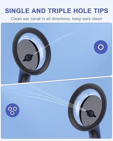 Ear Wax Removal Kit Tool Ear Cleaner Earwax Removal Kit Ear Irrigation Flushing System Ear Wax Headphones Ear Cleaning Kit with One-Piece Tank, 4 Pressure Levels HSA FSA Eligible Items List Grey - Image 5