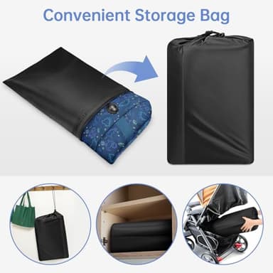 YOREPEK Infant Car Seat Travel Bag Compatible with Nuna Pipa Car Seat and Base,Fit for Graco SnugRide 35 Lite and Base,Car Seat Carrier for Airport,Carseat Travel Cover for Baby Travel Essentials,BLUE - Image 5