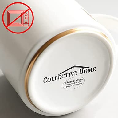 COLLECTIVE HOME - Monogram Ceramic Mugs, 15 oz Golden Initial Coffee Cups, Elegant Alphabet Tea Mugs, Elegant Personalized Mug with Gift Box, Luxurious Cups for Office and Home (k) - Image 9
