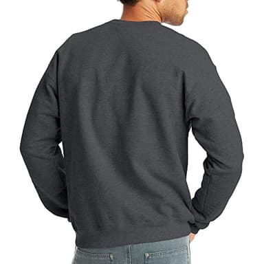 Hanes Men's EcoSmart Sweatshirt, MEDIUM, Charcoal Heather 1-pack - Image 2