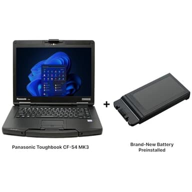 Panasonic Toughbook 54 MK3 Semi-Rugged Laptop, 14" HD Display, Core i5-7th Gen, 512GB SSD, 32GB, Webcam, DVD Super Multi, Windows 11 Pro, New Battery (Renewed) - Image 2