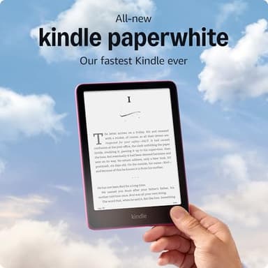 Kindle Paperwhite Essentials Bundle including All-new Kindle Paperwhite (16GB) - Raspberry, Plant-Based Leather Cover - Raspberry, and Power Adapter - Image 7