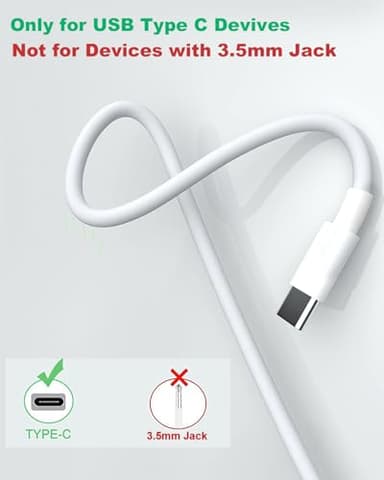 USB C Headphones for iPhone 17 16 15, Wired Headphones USBC for iPad Pro Air Mini, iPad 10th, MacBook, Type C Earbuds for Samsung, Google Pxiel, Earphones for Lenovo, Dell, Microphone, Volume Control - Image 9