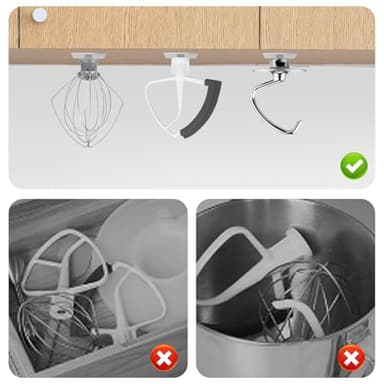 Sliding Mat for Kitchen aid 4.5-5 Qt Stand Mixer with 1Pc Cord Organizer and 3Pcs Attachment Holder for Kitchen Appliance Slider Counter, Sliding Tray,Moving Tray(Black) - Image 6