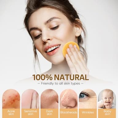 50-Count Compressed, GAINWELL Cellulose, 100% Natural Cosmetic Spa sponges for Facial Cleansing, Exfoliating Mask, Makeup Removal - Image 5