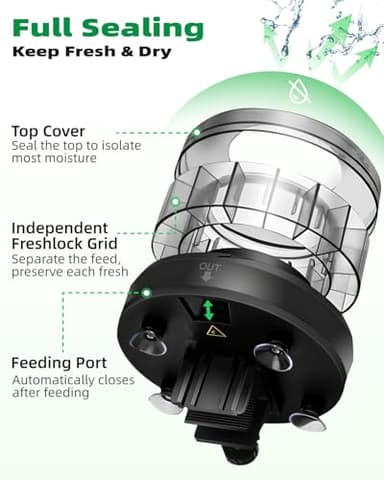 Papettly Automatic Fish Feeder for Aquarium - Auto Fish Food Dispenser for Turtle Tank with USB Cable, LCD Display, Timer, Fish Feeder for Vacation Weekend Holiday, with Feeder Spoon - Image 3