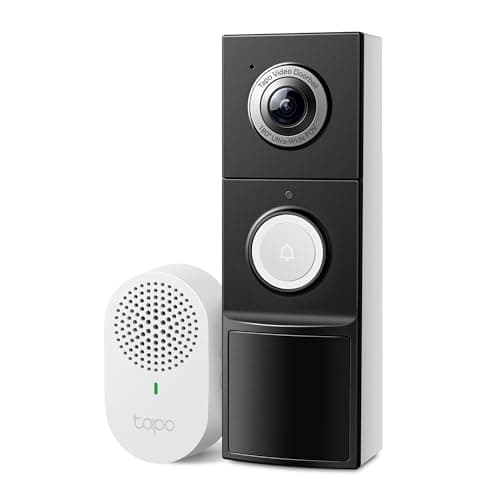 Tapo by TP-Link Smart Video Doorbell Camera with Chime, Battery or Wired, 2K QHD Color Night Vison, No Monthly Fee, 180° Ultra-Wide Head-to-Toe View, Ring Call, Free AI Detection, Local Storage (D225) - Image 1