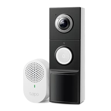 Tapo by TP-Link Smart Video Doorbell Camera with Chime, Battery or Wired, 2K QHD Color Night Vison, No Monthly Fee, 180° Ultra-Wide Head-to-Toe View, Ring Call, Free AI Detection, Local Storage (D225) - Image 1