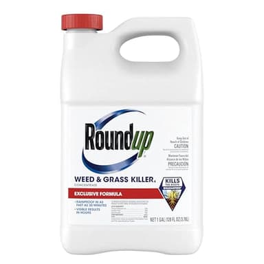 Roundup Weed & Grass Killer₄ Concentrate, Use in and Around Flower Beds, Walkways and Other Areas of Your Yard, 1 gal. - Image 1