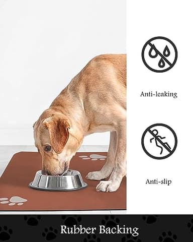 Pet Feeding Mat-Absorbent Dog Mat for Food and Water Bowl-No Stains Quick Dry Dog Water Dispenser Mat-Dog Accessories Pet Supplies-Dog Water Bowl for Messy Drinkers - Image 5