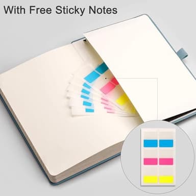 EMSHOI Notebook College Ruled - 256 Numbered Pages, 120 Gsm Thick Paper, A5 Hardcover Leather Lined Journal for Men & Women Work School Journaling Writing Diary 5.7" X 8.3"(GrayBlue) - Image 5