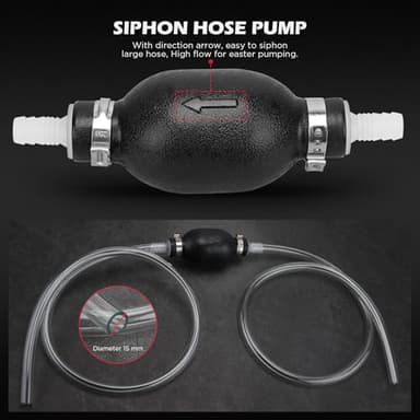 22-Piece No-Spill Coolant Filling Funnel Kit and Siphon Hose Pump, Radiator Coolant Filling Spill-Proof Funnel Kit with Adapters, Extensions, PVC Hose, Engine Oil Funnels, Towel for Universal Vehicle - Image 3