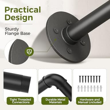 Bamworld Hanging Planters for Indoor Plants Plant Hanger Indoor Hanging Plant Rod 36.2in Window Plant Shelves Metal Rod Pot/Chain/Plant Not Included - Image 6