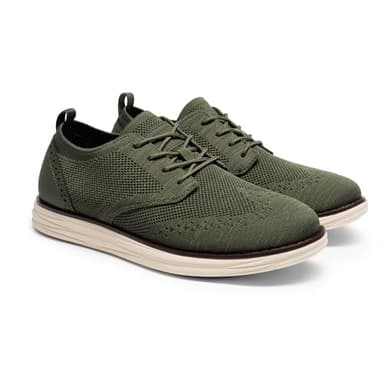 Bruno Marc Men's KnitFlex Craft Mesh Oxfords Sneakers Casual Dress Lace-Up Lightweight Walking Shoes,Size 10,6-Green,SBOX2406M - Image 3