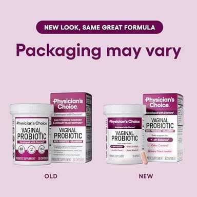 Physician's CHOICE Vaginal Probiotics for Women - pH Balance, Odor Control, Yeast Balance, Vaginal Flora, Moisture, Feminine Health - 6B CFU with Organic Prebiotics and Cranberry Extract - 30 CT - Image 7