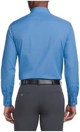 Van Heusen Mens Dress Shirt Regular Fit Poplin Solid - Image 3