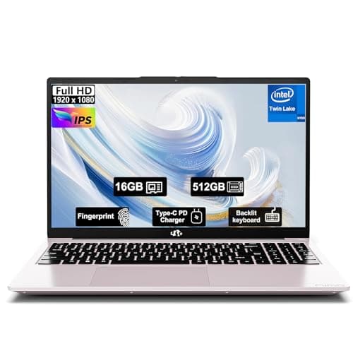 NIMO 15.6" FHD IPS Student-Laptop-Computer - 16GB RAM 512GB SSD, 4 Cores 13th Gen Intel N150(Beat to i3-1115G4, Up to 3.6GHz), 65W GaN Type-C, Fingerprint, Backlit Keyboard, Wi-Fi 6, BT5.2, Numpad - Image 1