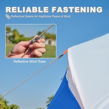 Tents for Camping, Waterproof 10 Person Family Tent with Double Layer & 4 Large Mesh Windows, Weather Resistant Easy Setup 2 Room Big Tent for Music Festival, Parties, 18 X 9 X 6.8Ft - Image 6