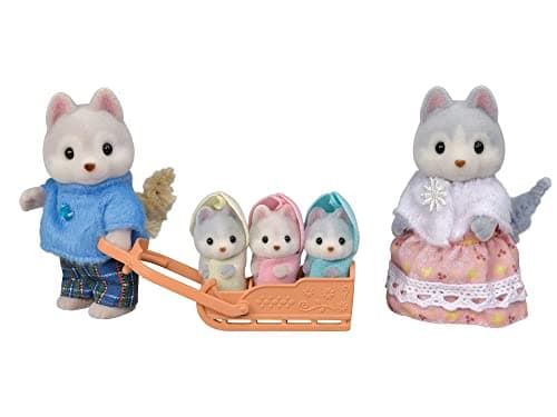 Calico Critters Husky Family - Set of 5 Collectible Doll Figures for Ages 3+ - Image 1