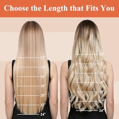 Sunny Hair Wire Hair Extensions Real Human Hair Fish Line Human Hair Extensions Invisible Wire Extensions Golden Blonde with Medium Blonde Highlights #16/22 22 Inch - Image 9
