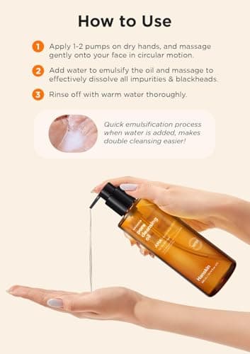 Hanskin AHA Pore Cleansing Oil for Dry Skin, Exfoliating, Waterproof Makeup Sebum Remover Facial Oil Cleanser for Face, Moisturizing for Soft Skin, Korean Skincare [AHA/10.14 oz.] - Image 6