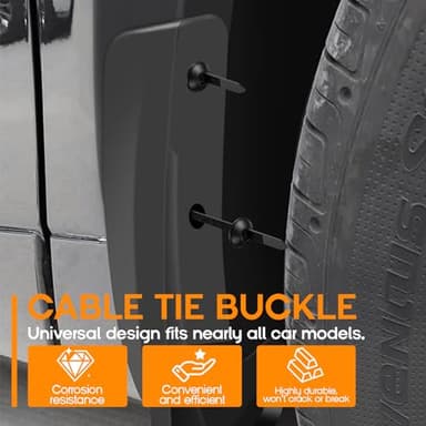 ZGMAIJIA 100PCS Nylon Universal Cable Tie Buckle,Cable Tie Buckle,Automotive Clips,Fastener, for Automotive Repair - Image 2